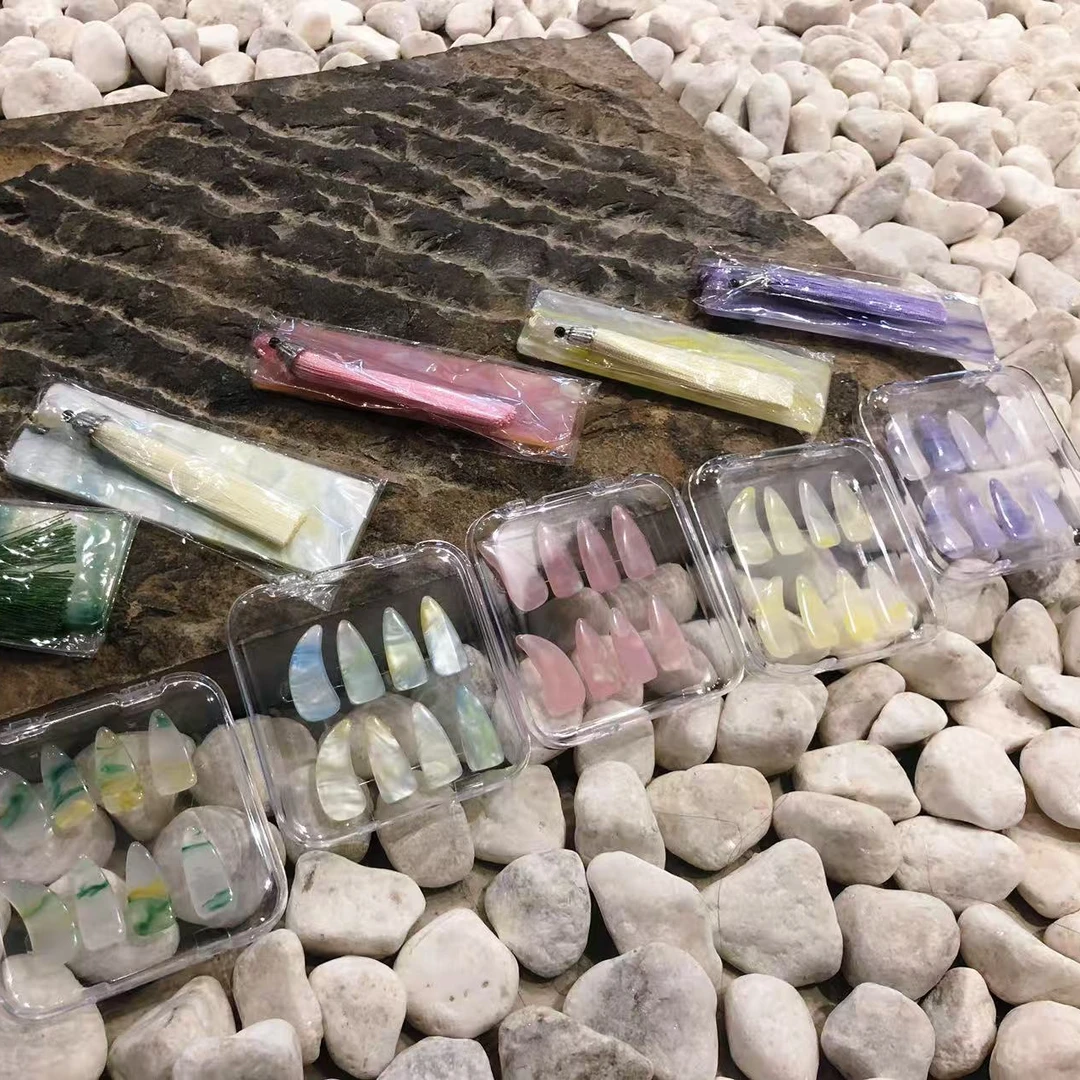 秀色古筝指甲 高分子 带指纳 备注颜色