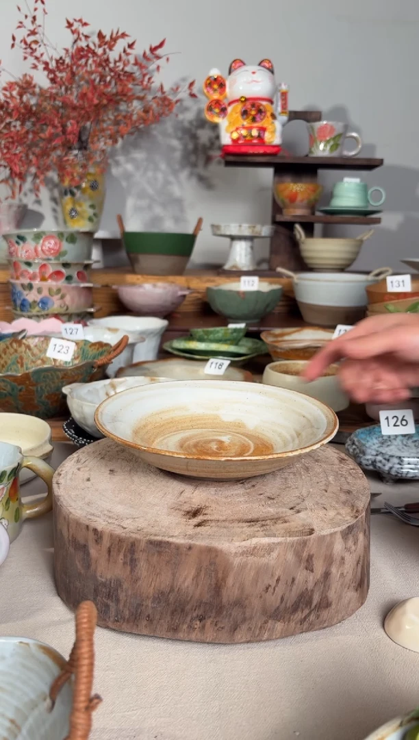 陶瓷07手作粗陶餐具1个装