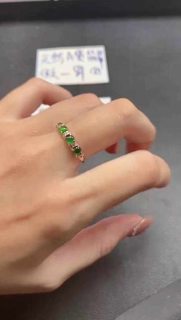 银S925镶嵌戒指翡翠51511