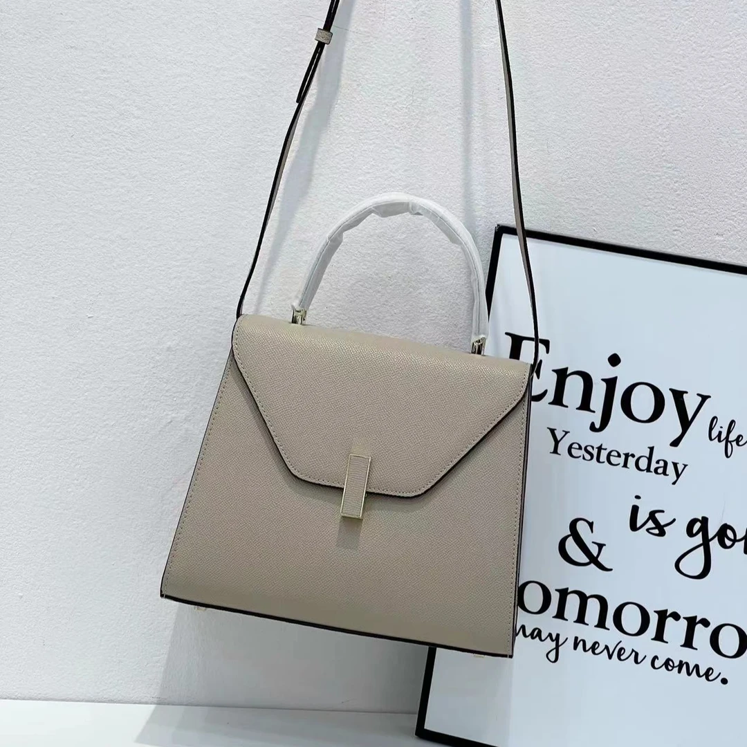 【芝麻集】J-6199-灰色休闲百搭女士小众简约单肩气质女包