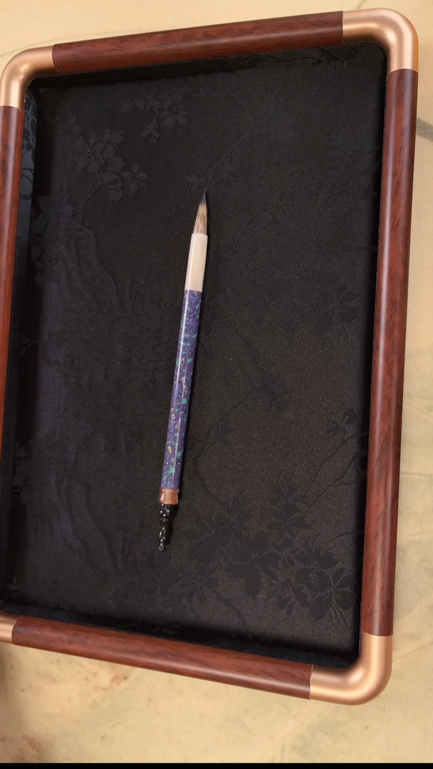 紫色大漆牛角斗紫毫出锋2.8