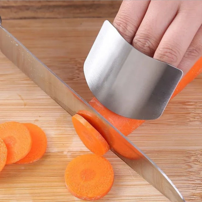 【2个装】不锈钢切菜护手器护指器新手切肉防切手神器厨房小工具