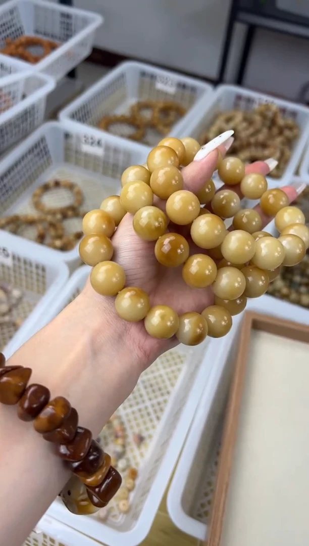 吊坠菩提根/象牙果卡16风化糖心蛋大圆珠手串323