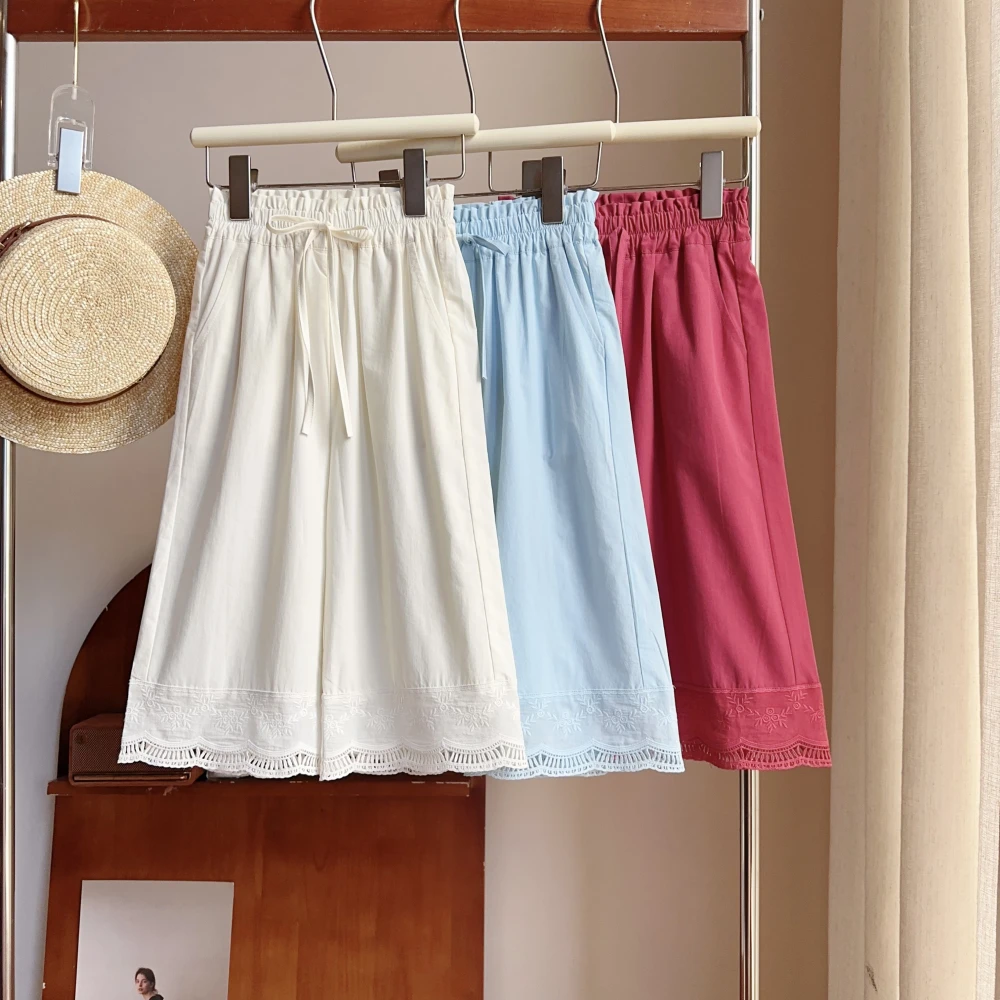 现货【禾夏】纯棉5290夏装直筒女宝八分裤女童纯色百搭薄款裤子