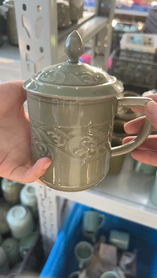 龙泉云间青瓷小米茶器
