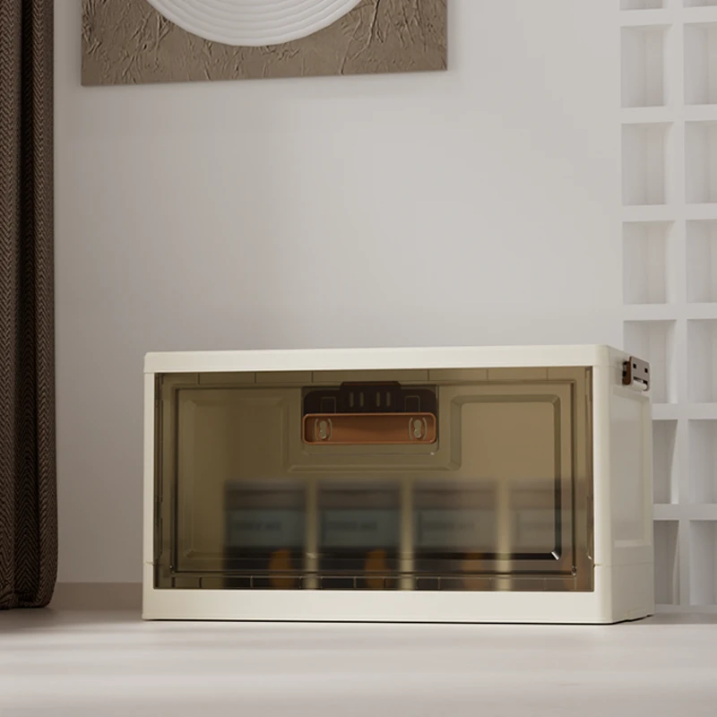 AH【50cm宽】可折叠家用客厅储物箱多层衣物书籍整理柜翻盖收纳柜