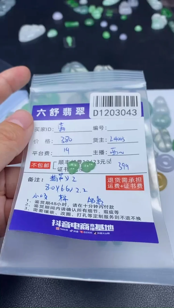 吊坠(不含链)未镶嵌翡翠满D1203043