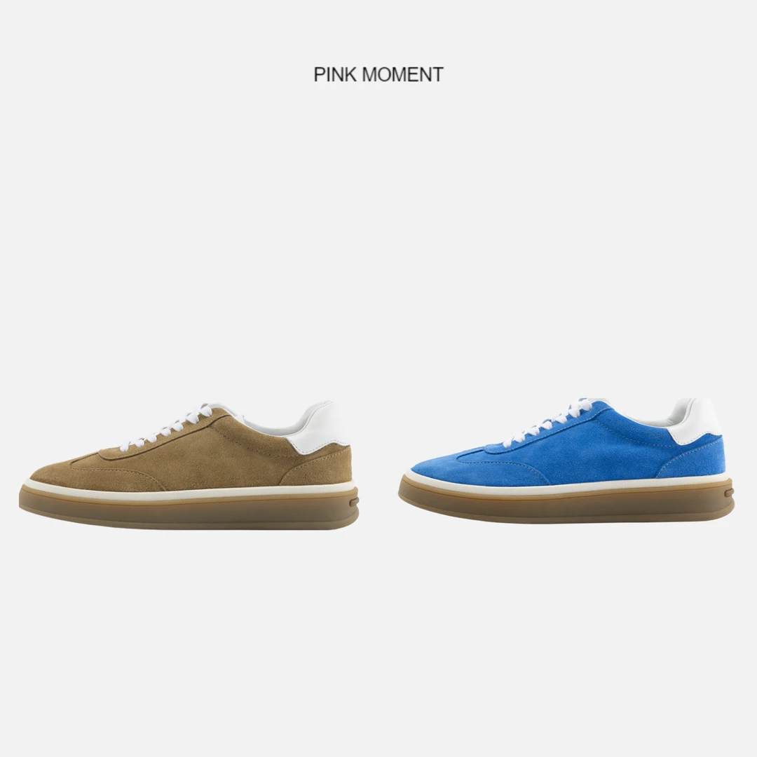 PM王囡囡 蓝/棕时尚休闲鞋 ND1A0291（跟高:3cm)