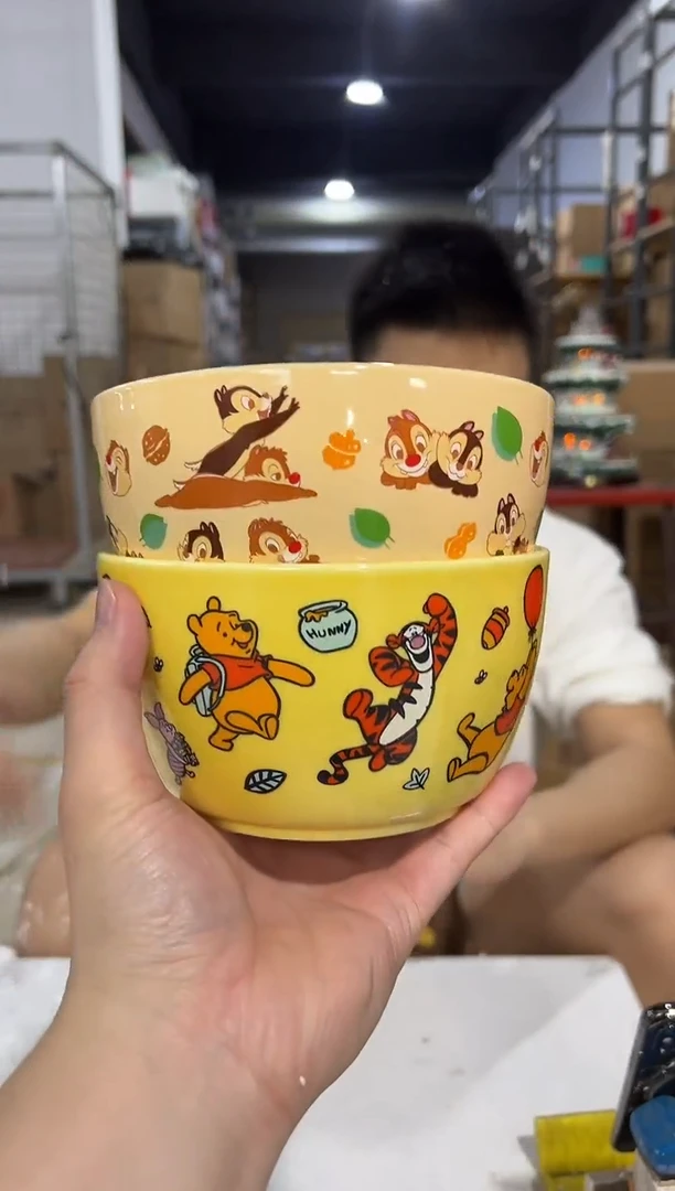 瓷片维尼大碗加奇奇蒂蒂大碗微瑕