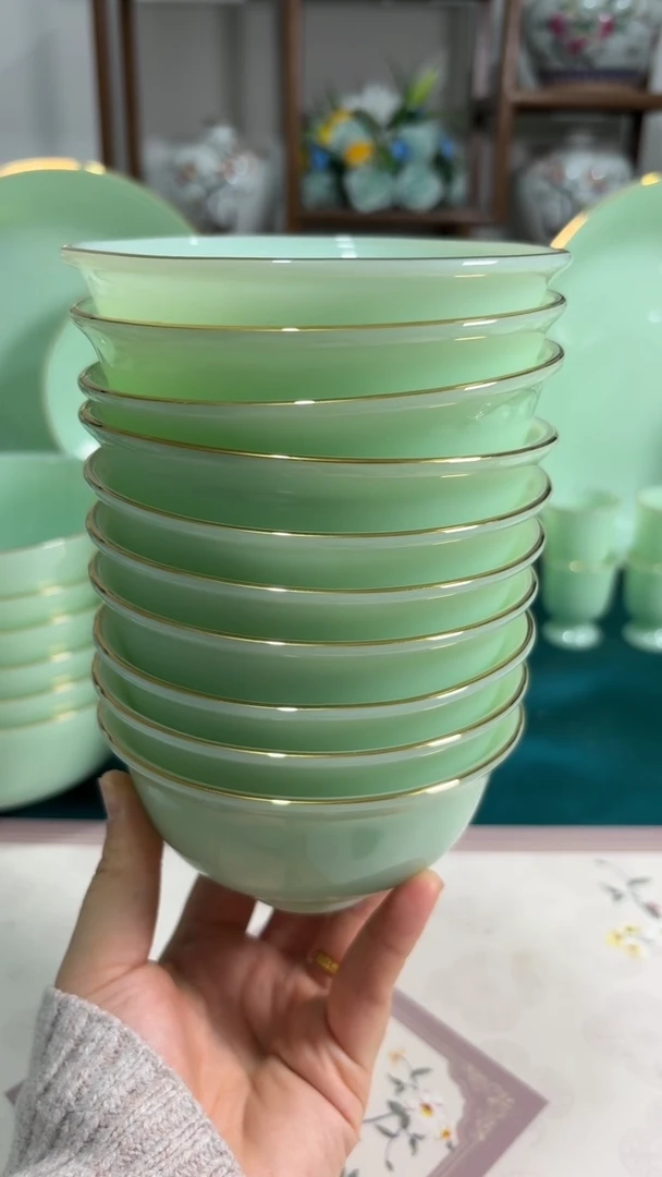 4.5英寸玉瓷碗10个口径11.5厘米