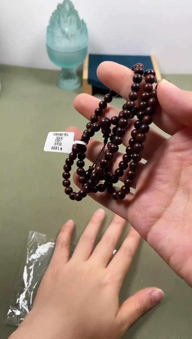 黄花梨/降香黄檀木头款海南黄花梨紫油梨0.6念珠