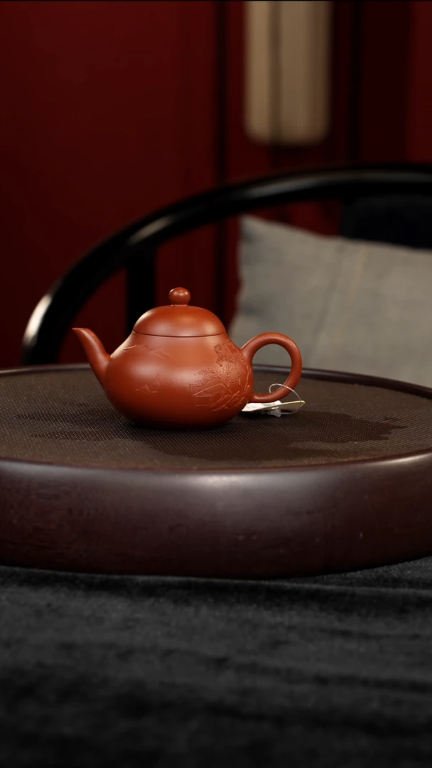 茶壶紫砂JH22782大红袍梨形110c