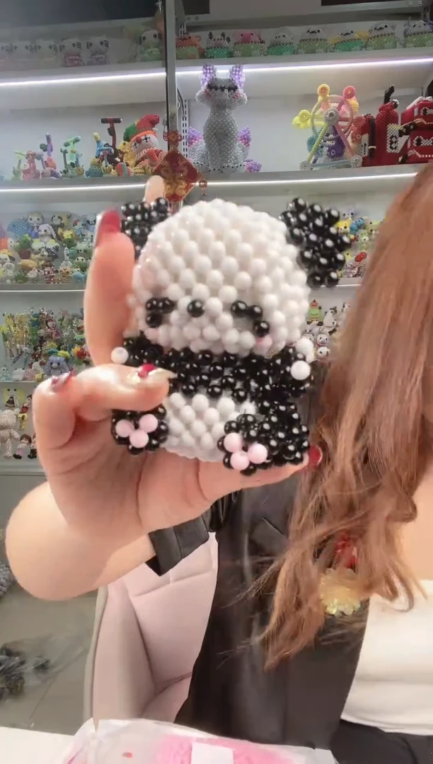 玻璃2256卡6糖果珠熊猫宝宝材料包1套