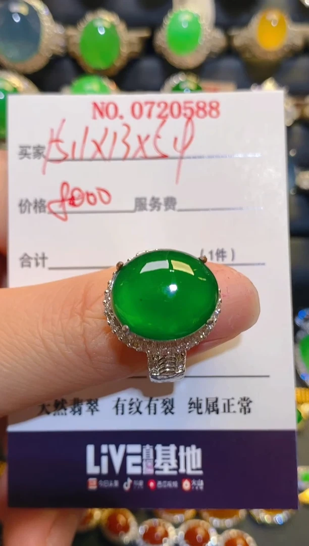未镶嵌翡翠耳饰天然
