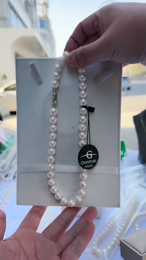 【闪购商品】淡水珍珠项链银S925镶嵌11-12mm（纯无核）