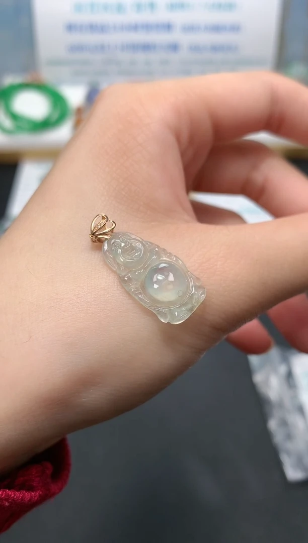 翡翠18K金镶嵌颈饰模式推广期24小时鉴赏期