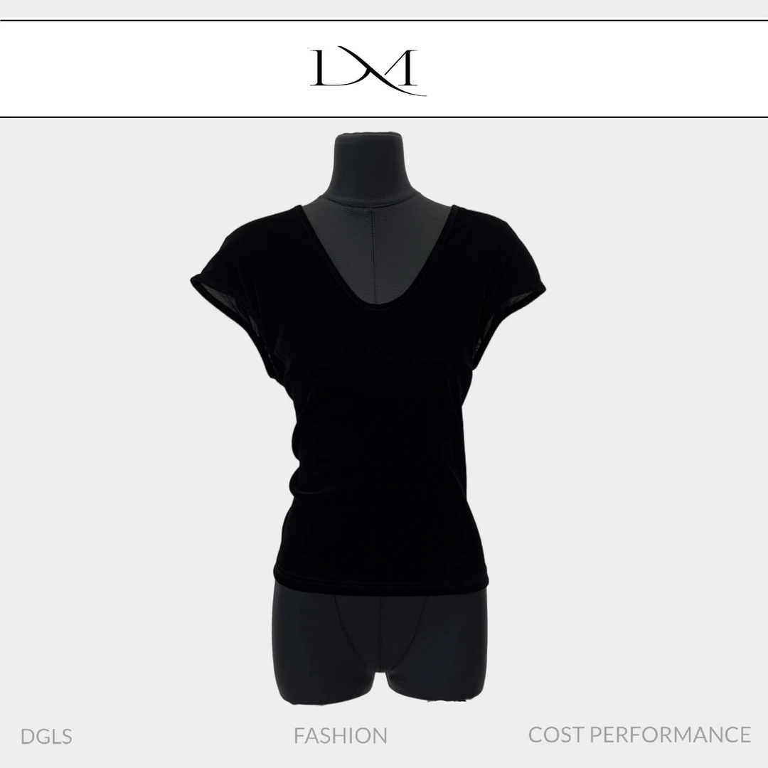DGLS夏季新款时尚V领设计感上衣#9131#