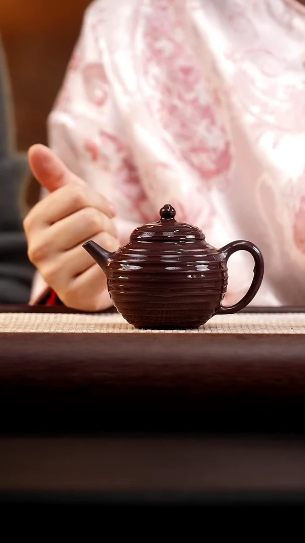 茶壶紫砂黄龙山紫泥大红袍步步高升160cc