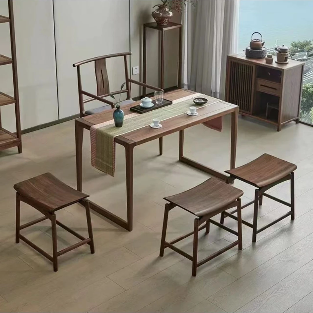 慕作 北美黑胡桃木茶桌阳台小茶桌