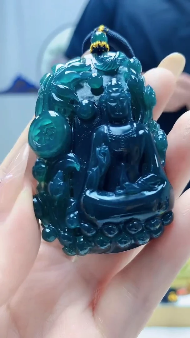 未镶嵌定制翡翠不**y5060DD-毛货挂件