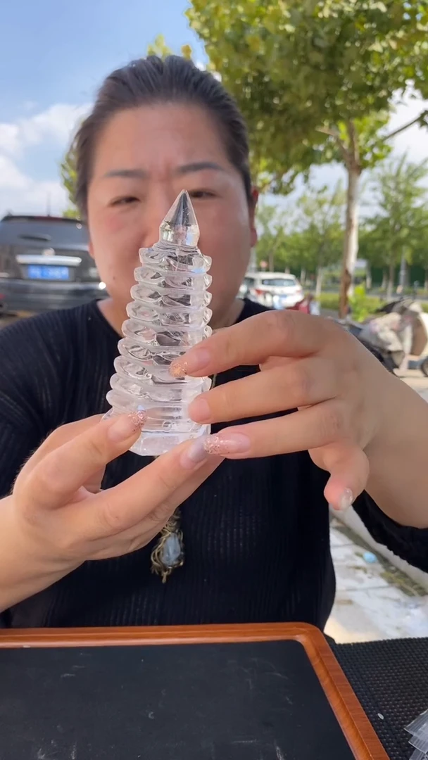 未镶嵌珠宝半成品水晶白水晶文昌塔D156