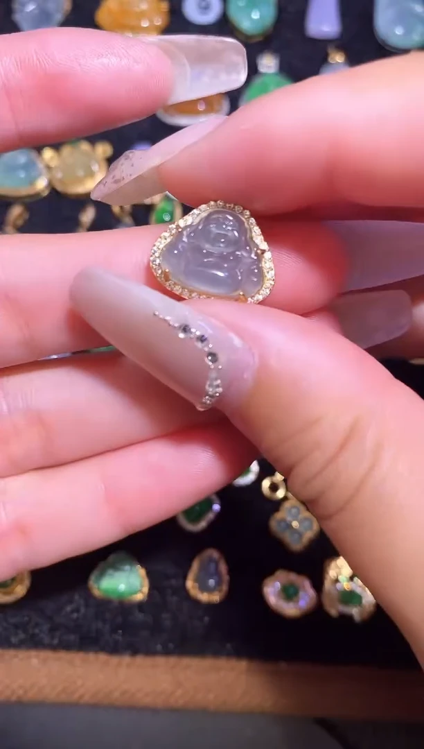 颈饰银S925镶嵌翡翠天然a货翡翠