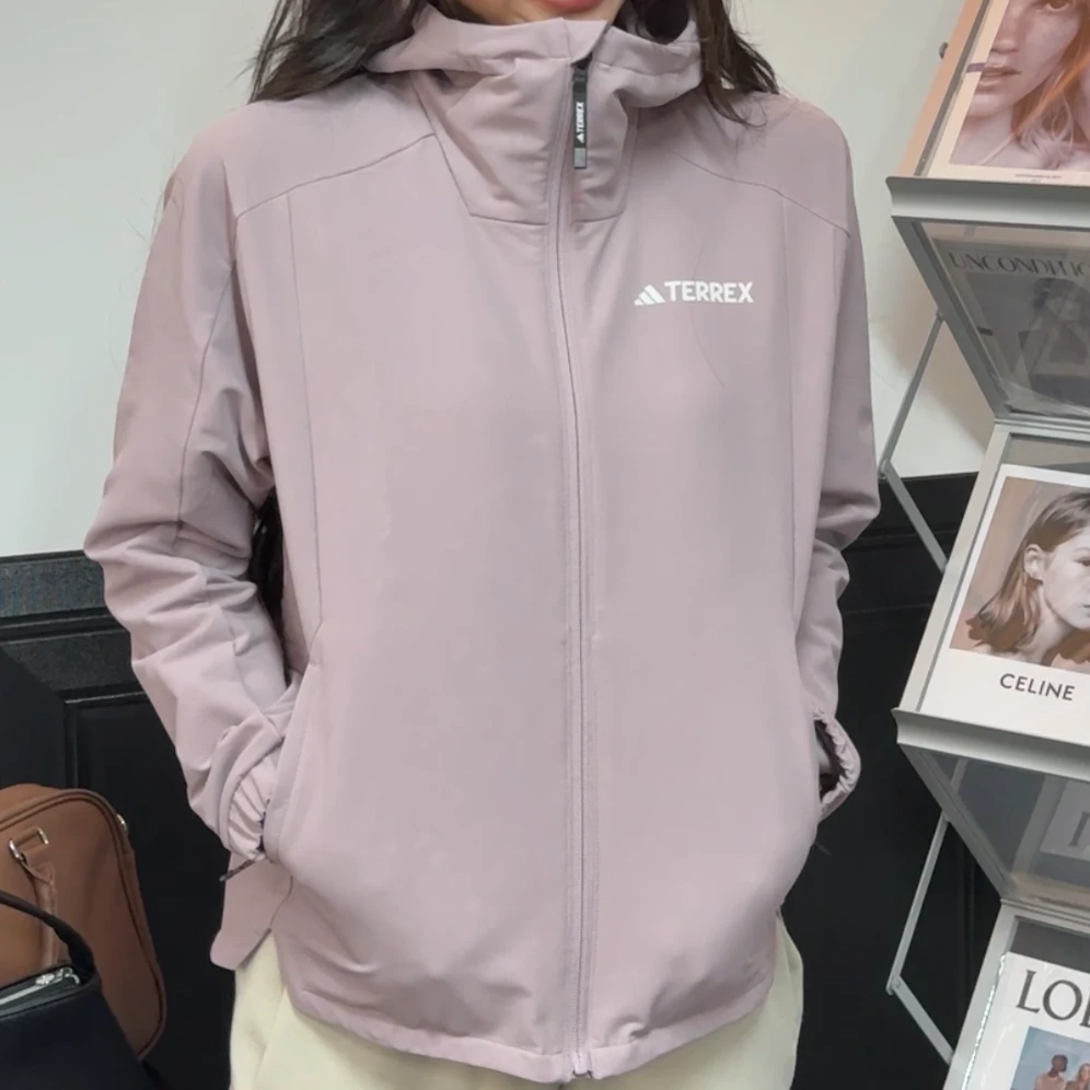 adidas阿迪达斯2025女子W S.S BRUSH JKT梭织外套IW2789