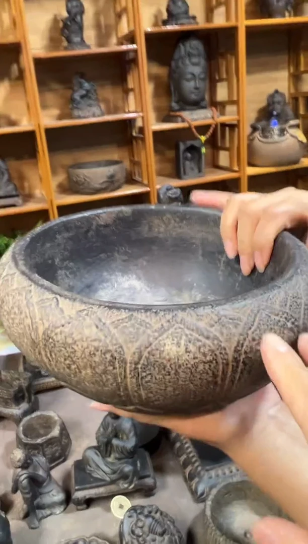 陶土【火山泥】莲花钵