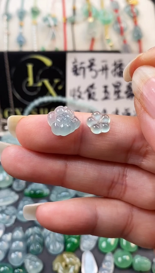 翡翠散珠莲花小花裸石