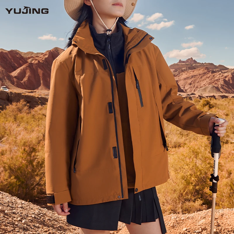 三合一防水防风高级冲锋衣男秋冬新款工装可拆卸植绒内胆上衣外套