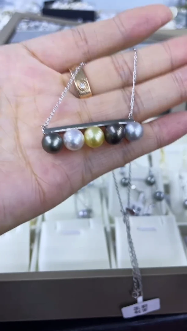 颈饰银S925镶嵌海水珍珠2