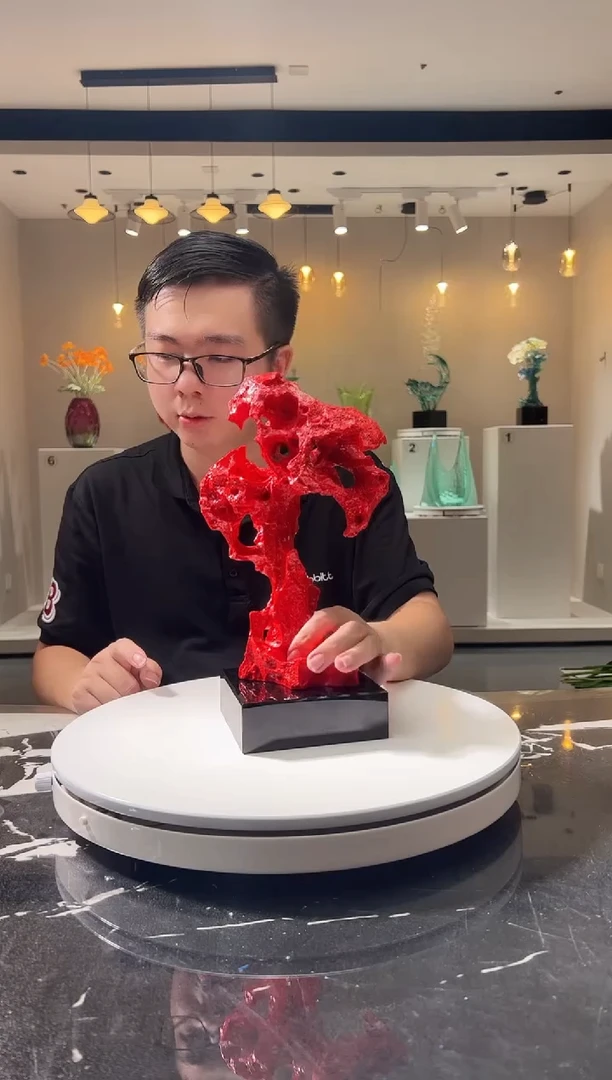 茶宠巴比特美学 朱砂红色中号太湖石