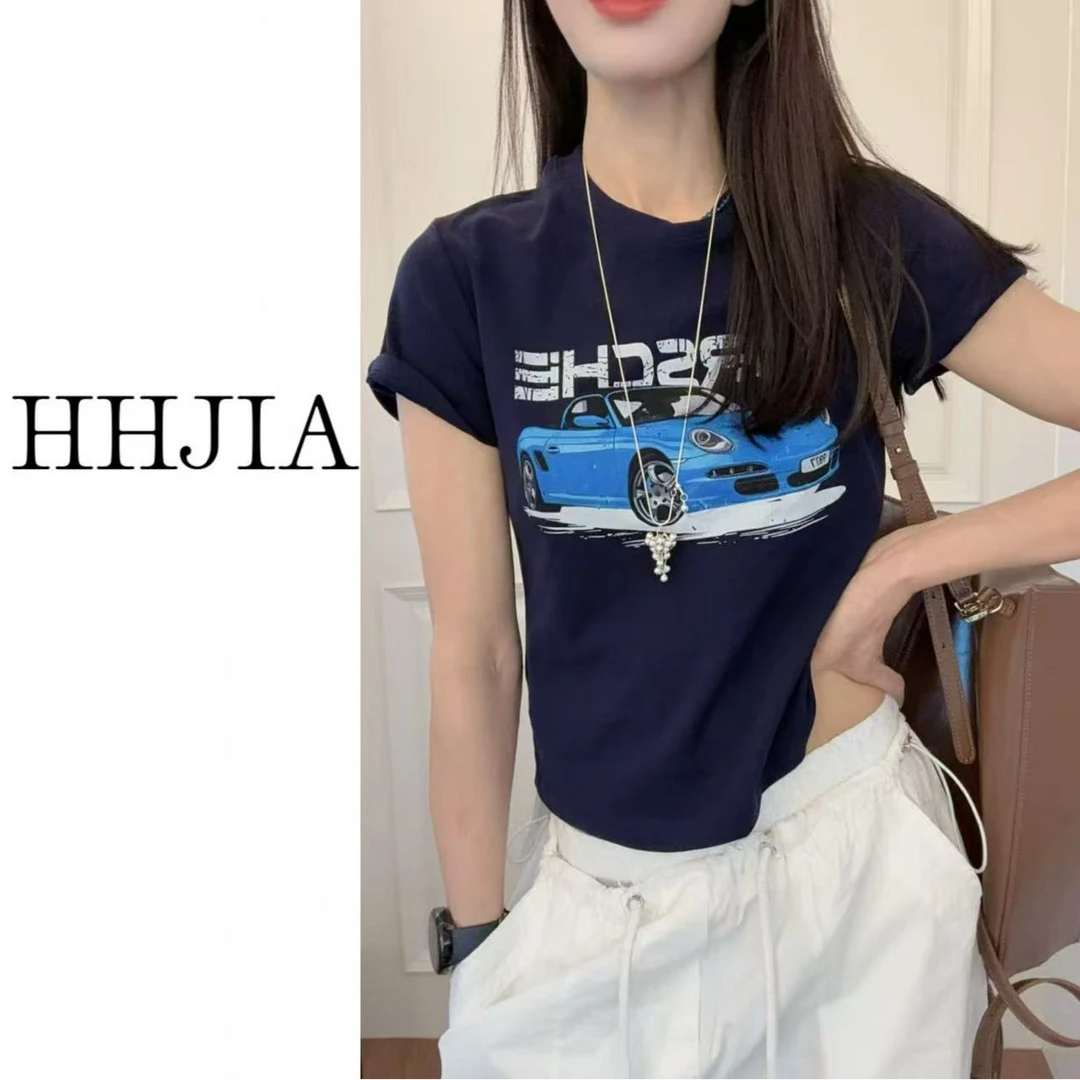【慧慧家】韩国.2025定制款  韩系时尚卡通汽车图案短袖T恤