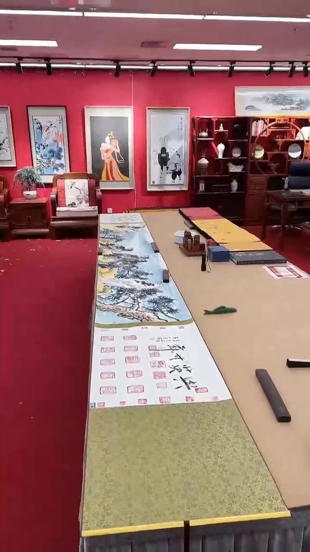 国画与英共舞5米手卷