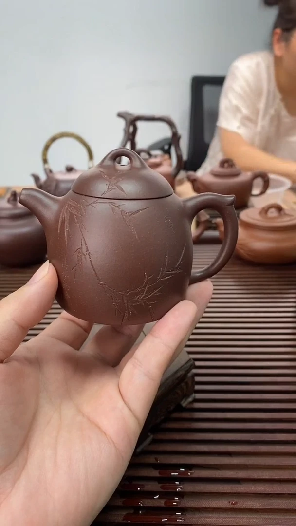茶壶紫砂秦权底槽青150毫升