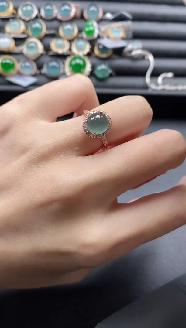 【闪购商品】翡翠戒指银S925镶嵌1111