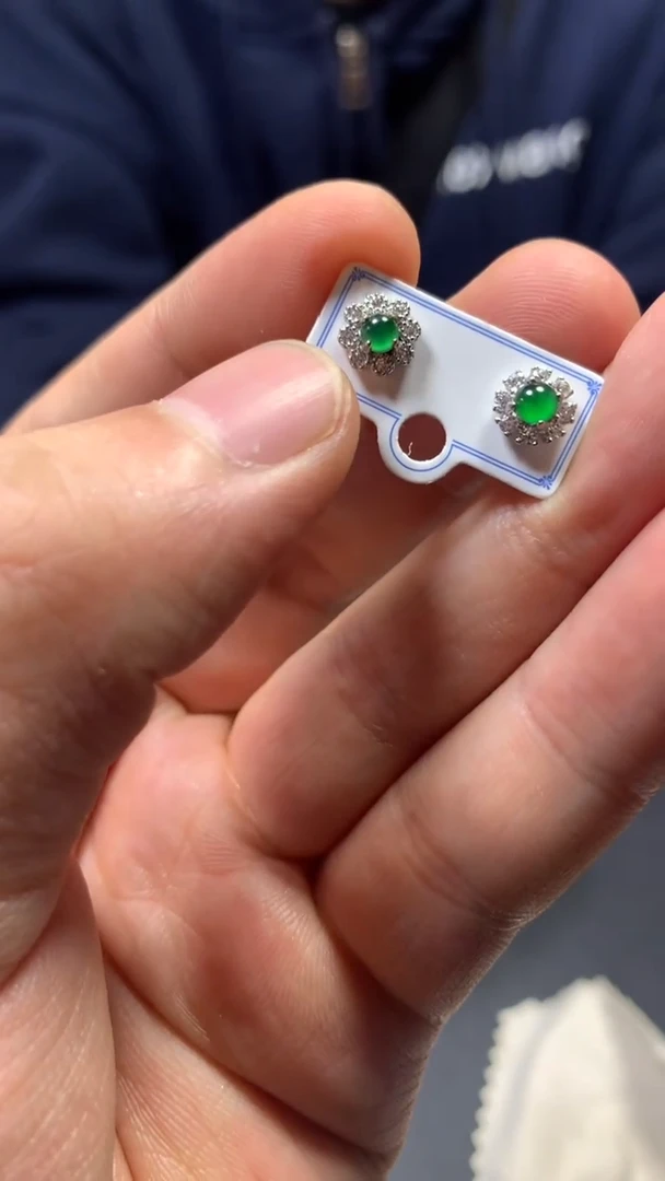 【闪购商品】翡翠耳饰未镶嵌0095512794/多样性发一