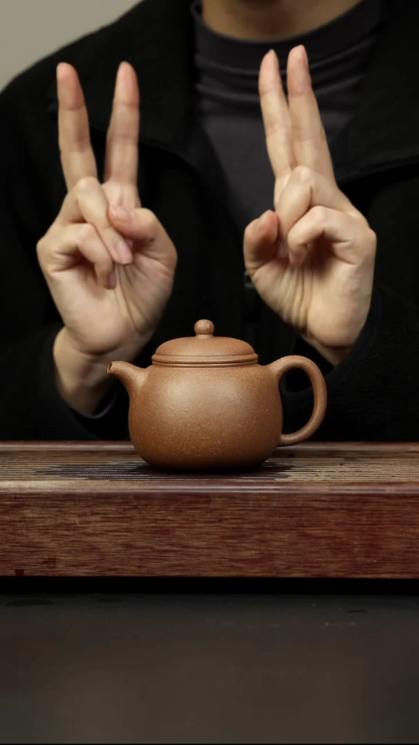 茶壶紫砂青降坡 大匏樽 220cc左右