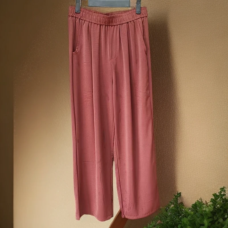 9957 薄款松紧腰长裤