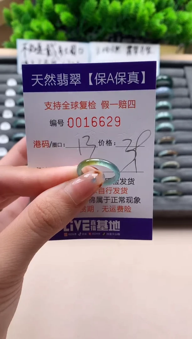未镶嵌戒指翡翠天然  16629