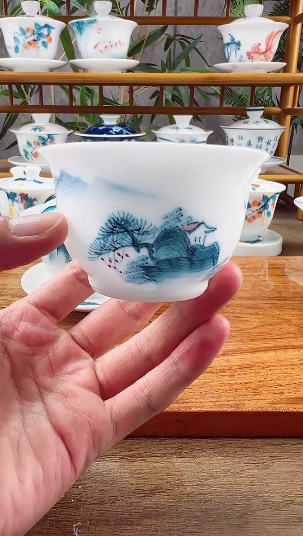 【闪购商品】全品千里江山高冰压手杯