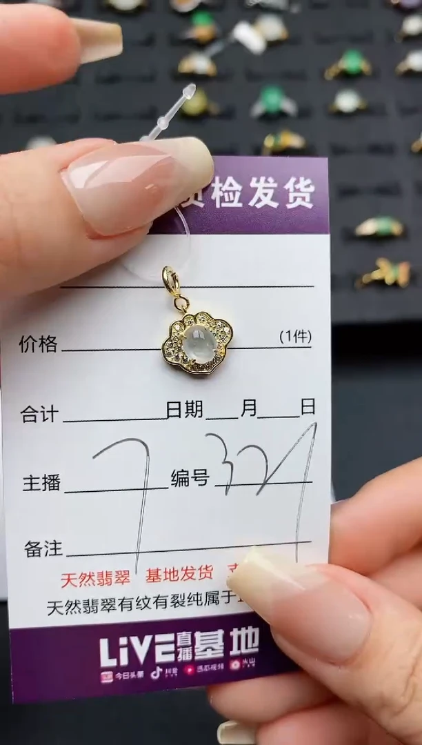 翡翠银S925镶嵌颈饰..............