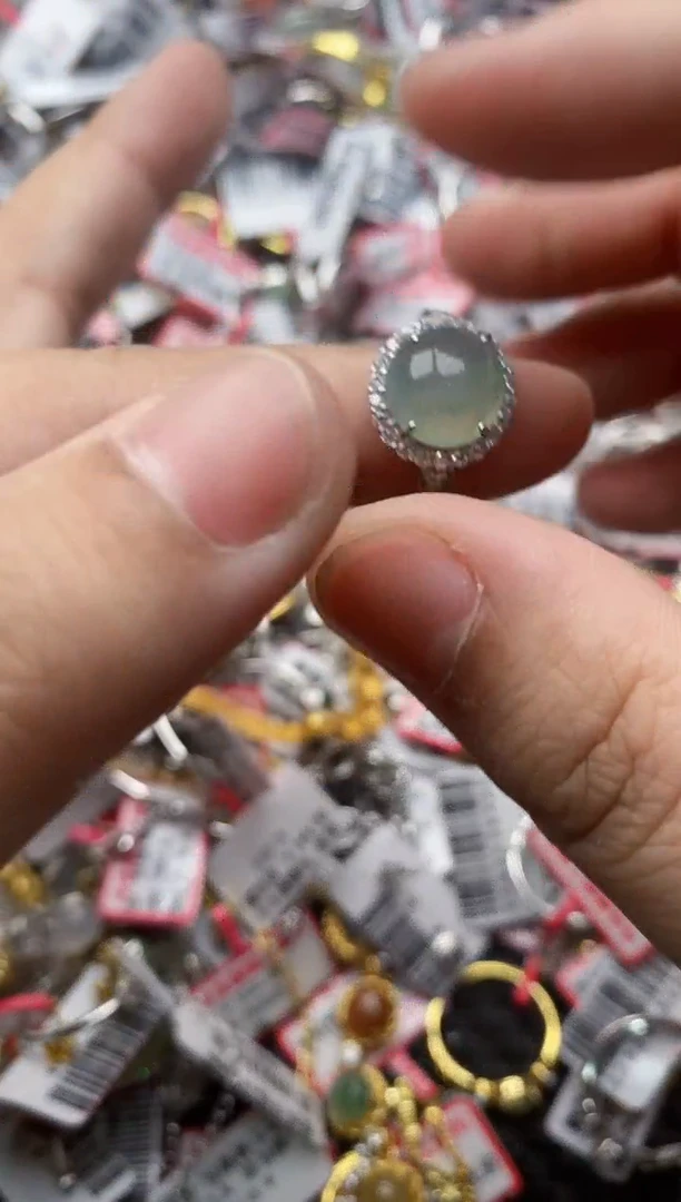 【闪购商品】翡翠戒指银S925镶嵌33333---10