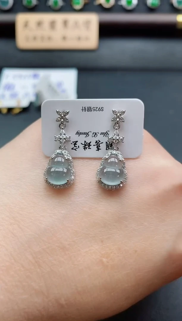 银S925镶嵌戒指翡翠1