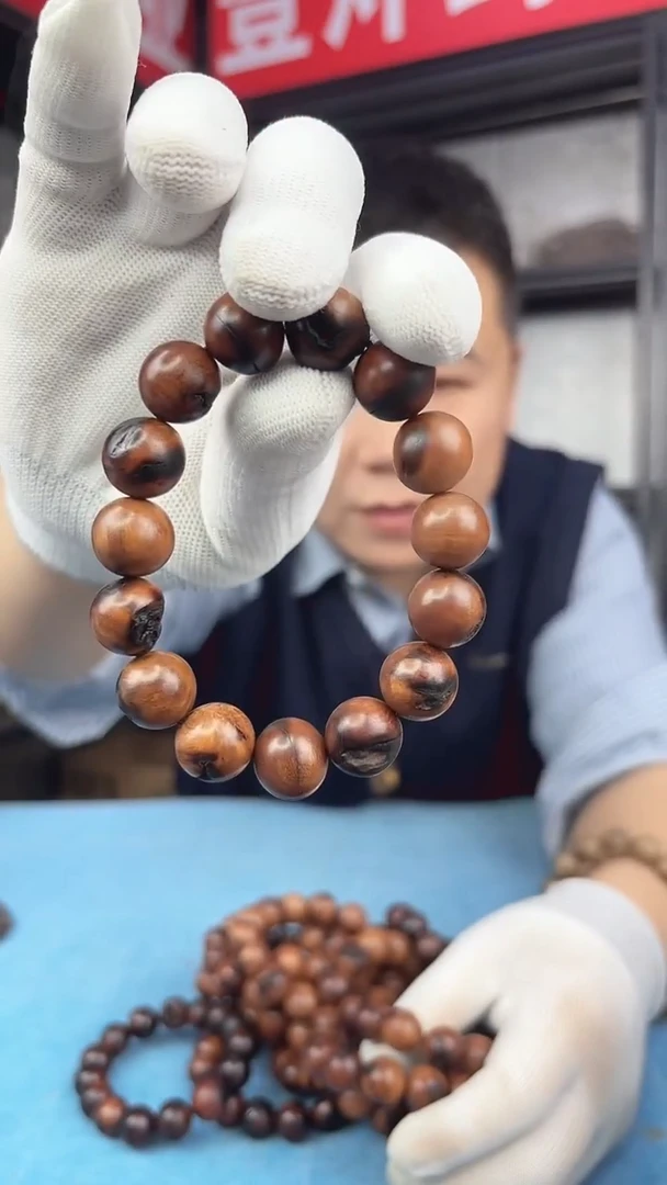 木质雷击枣木1.5单圈枣木手串