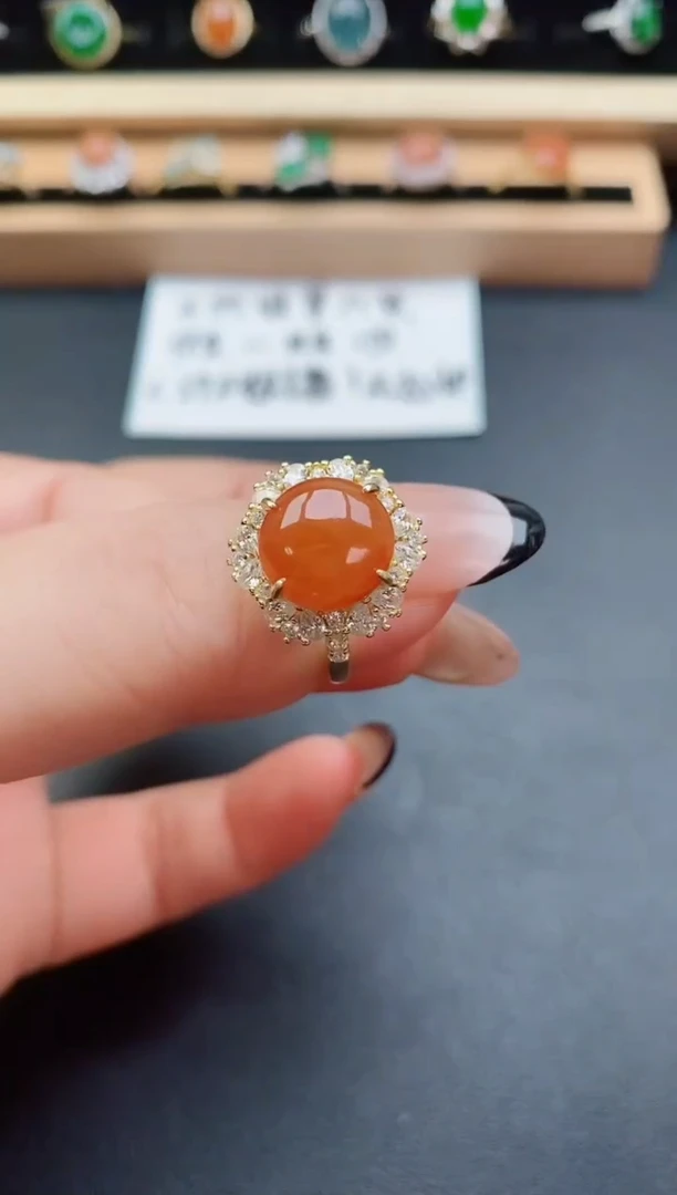 银S925镶嵌戒指翡翠690