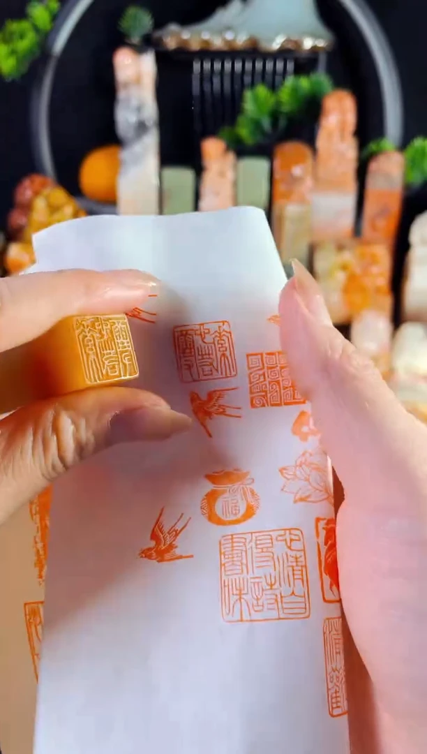 老挝石印石手工篆刻《素心若雪》