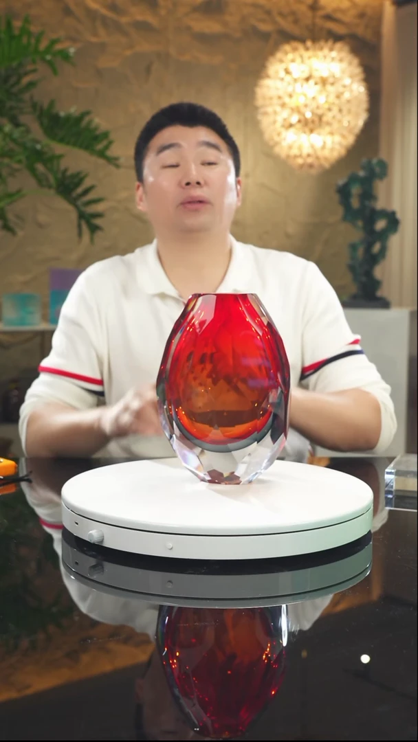 【闪购商品】瓷片福利红灰切面花瓶