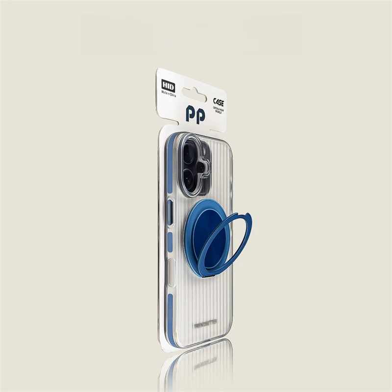 适用iphone16/16pro手机壳远峰蓝360支架苹果16promax磁吸瓦楞