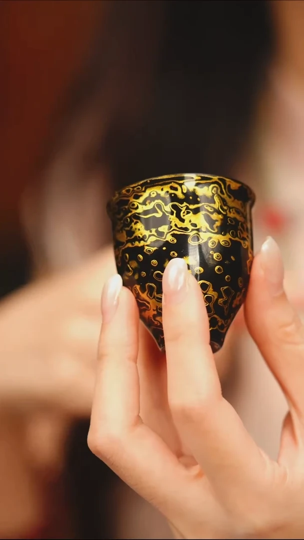 @黑金犀皮客杯@非遗大漆